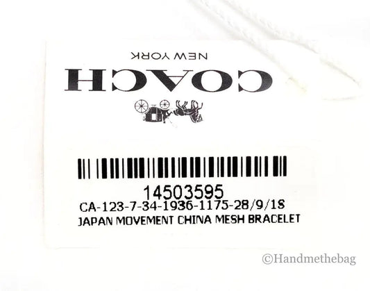 Coach Boyfriend Crystal Bezel Silver Gold Toned Watch - Velora Luxury Fashion