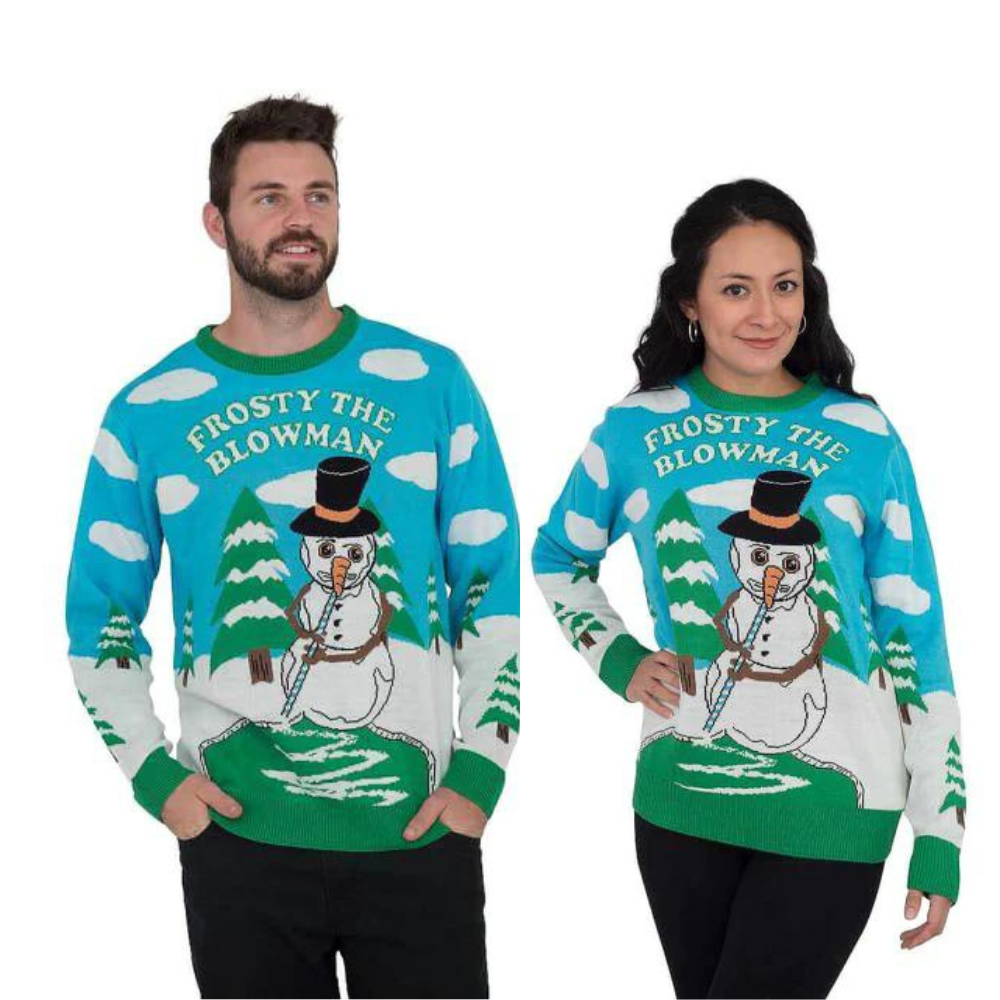 Couple - Frosty The Blowman Snowman Sweater - Velora Luxury Fashion