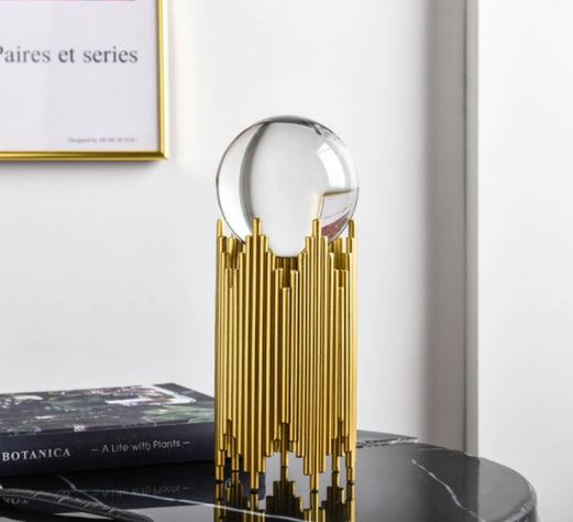 Crystal Ball-Golden Ornament - Velora Luxury Fashion