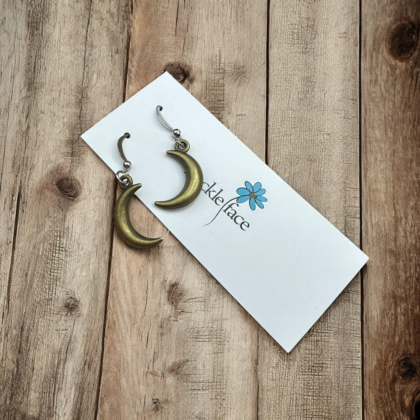 Bubble Moon Earrings - 3D Crescent Shape, Hypoallergenic, Nickel-free - Velora