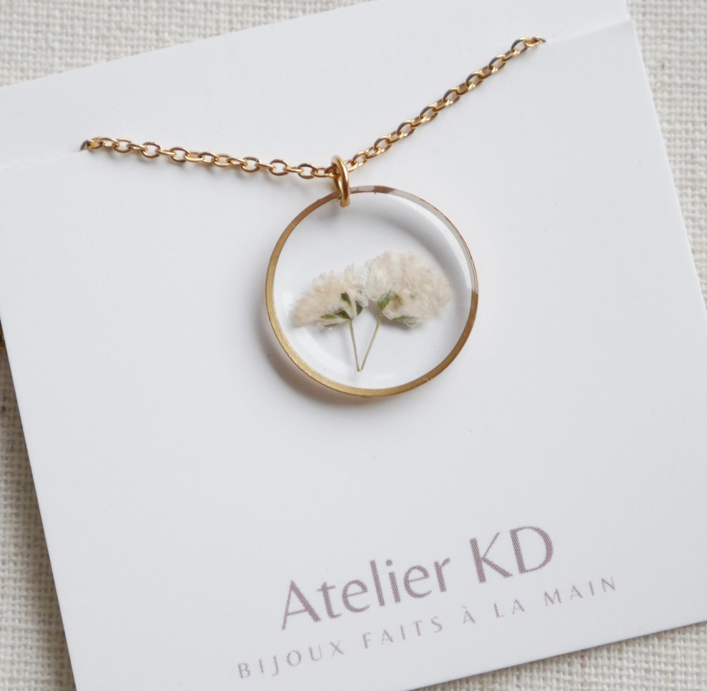 Collier Gigi duo blanc - rond (medium) - Velora