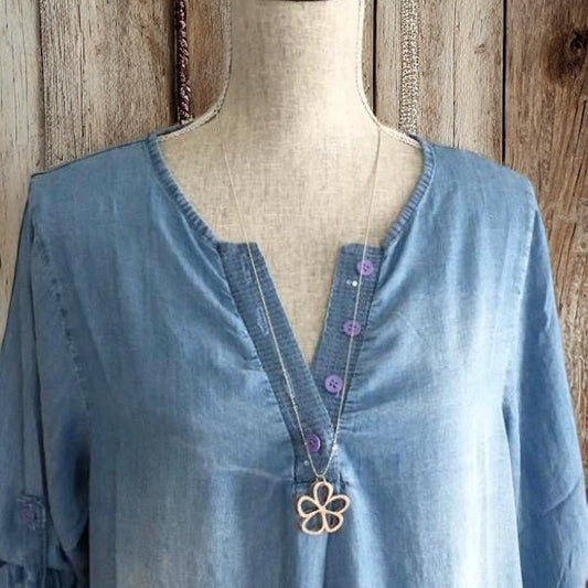 Flower Pendant Necklace - Velora