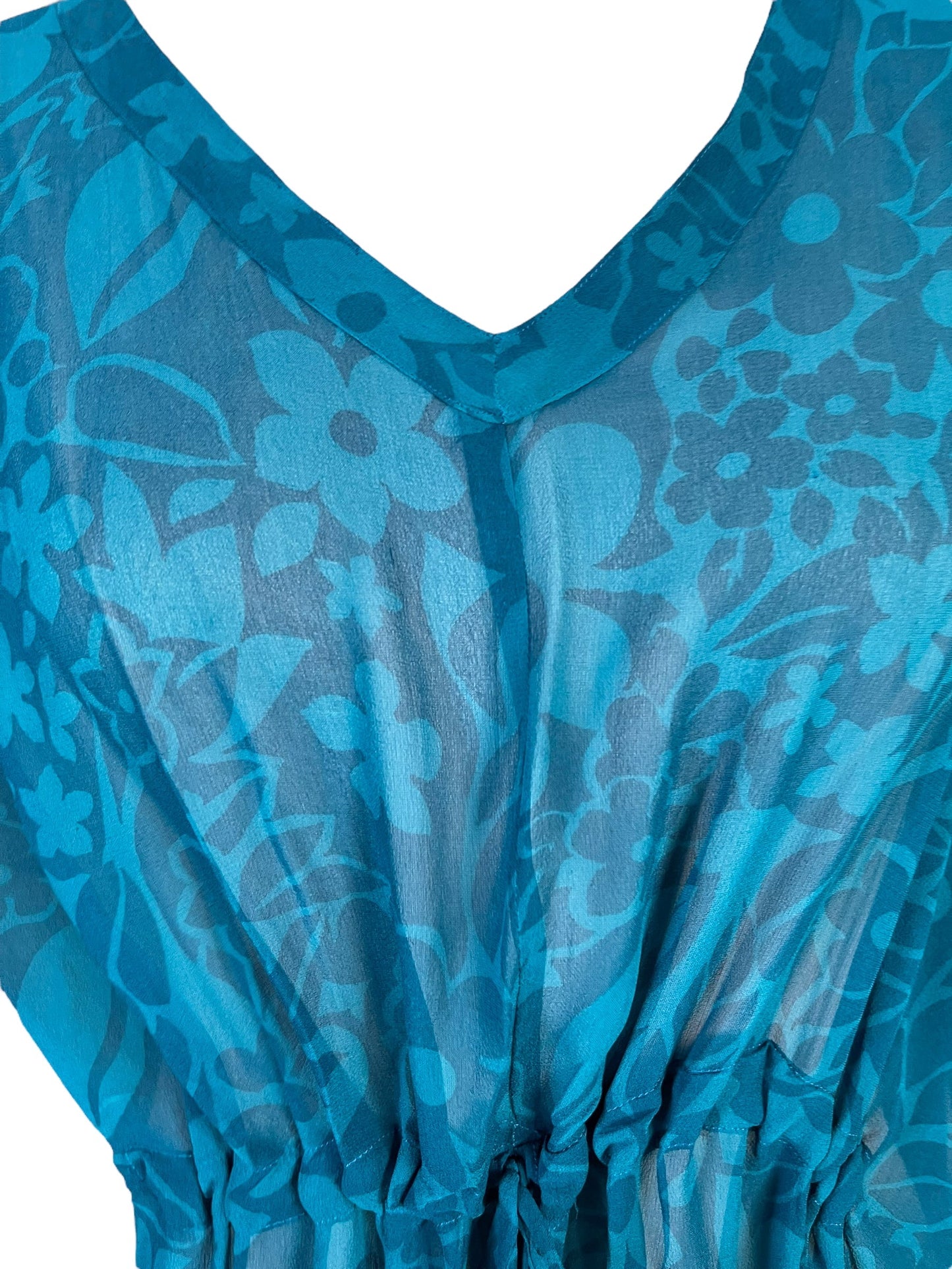 PRG6368 Sheer Avatar Pure Silk Maxi Kaftan - Velora