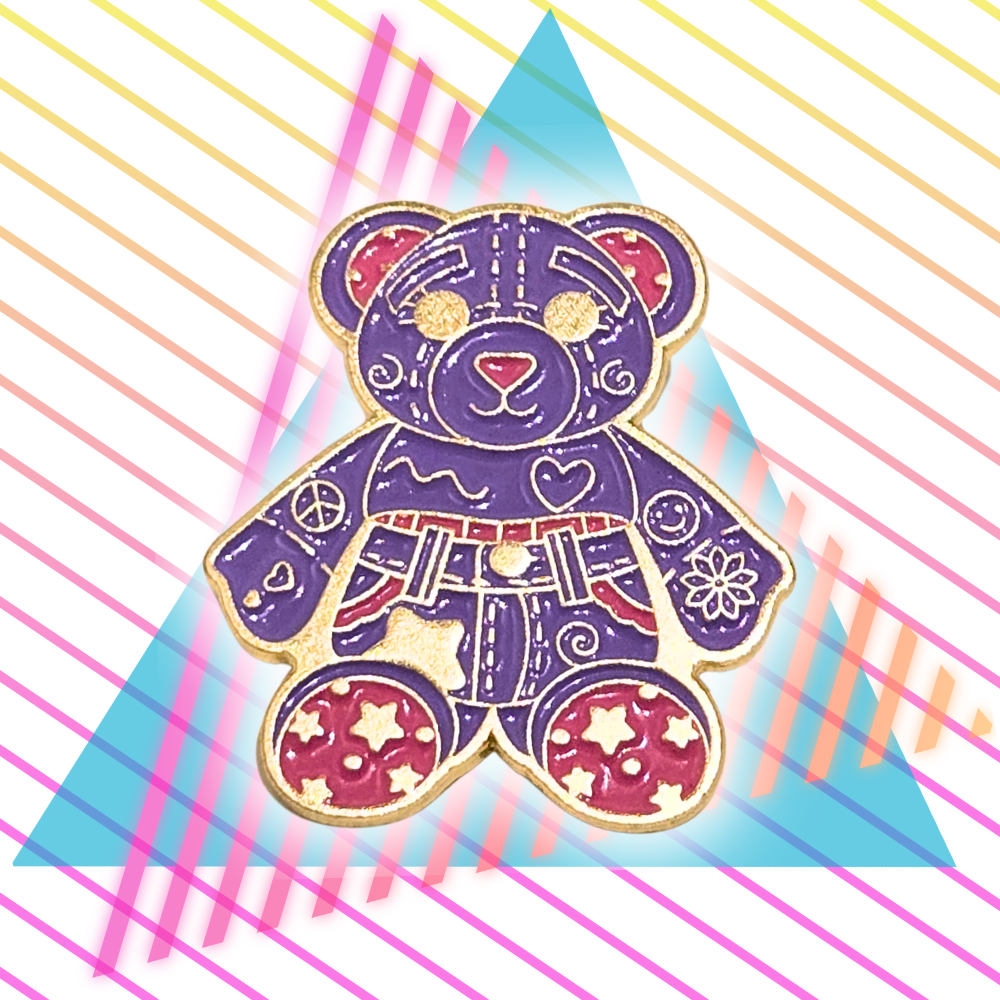 Doodle Bear 90s Retro | Collectible Pin - Velora