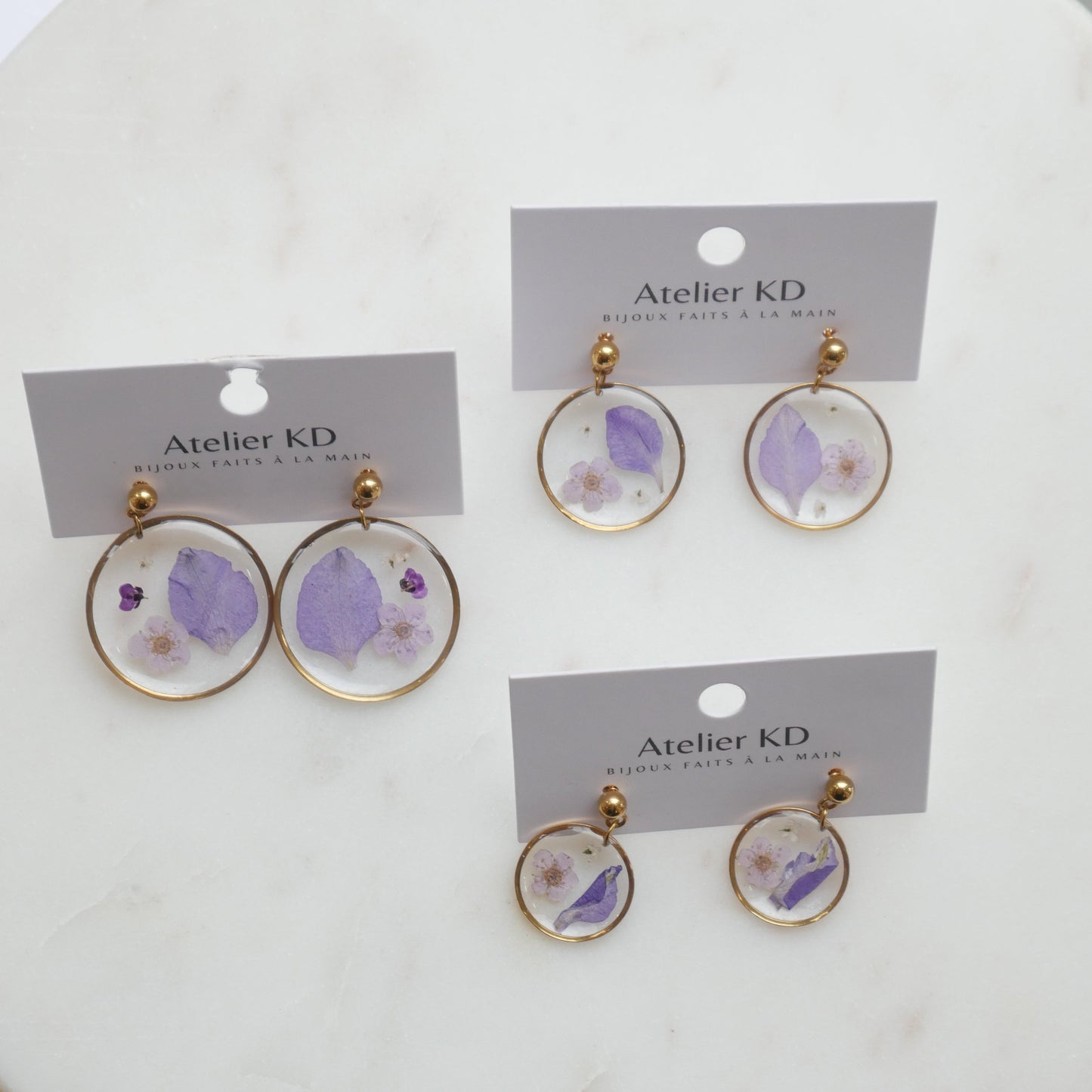 Boucles d'oreilles Léa - rond (moyen 20mm) - Velora