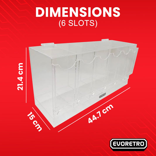 EVORETRO Acrylic Display Stand for Booster DispenserPacks – Retail Counter Unit with Top Shelf