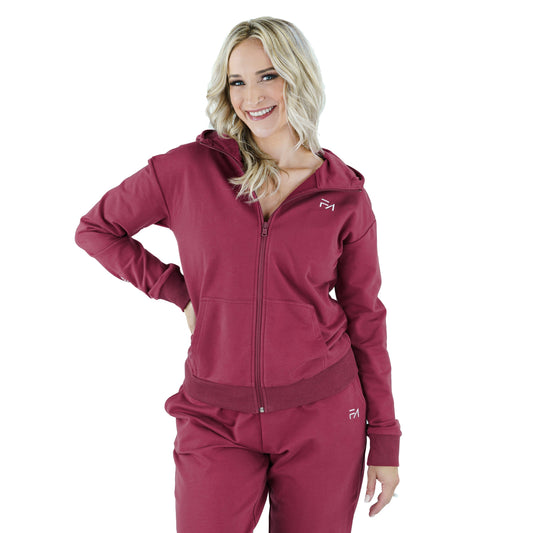 Evolution Zipup Hoodie Berry - Velora