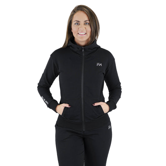 Evolution Zipup Hoodie Black - Velora