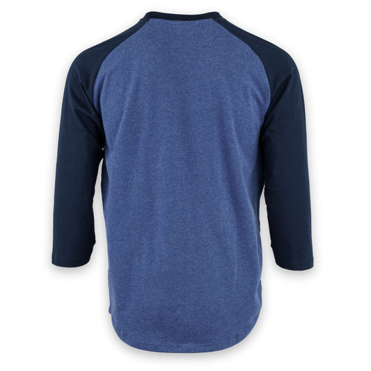 FA Raglan 3/4 (Navy / Heather Blue) - Velora