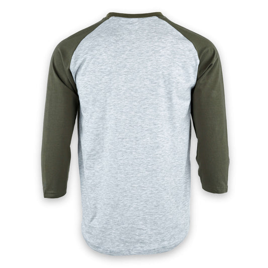 FA Raglan 3/4 (Olive / Heather) - Velora