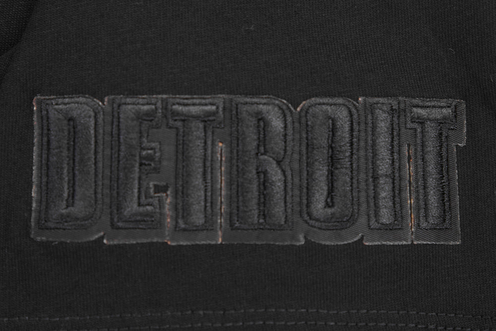 NFL DETROIT LIONS NEUTRAL MEN'S COTTON JERSEY DROP SHOULDER TEE FDL145314-BLK - Velora