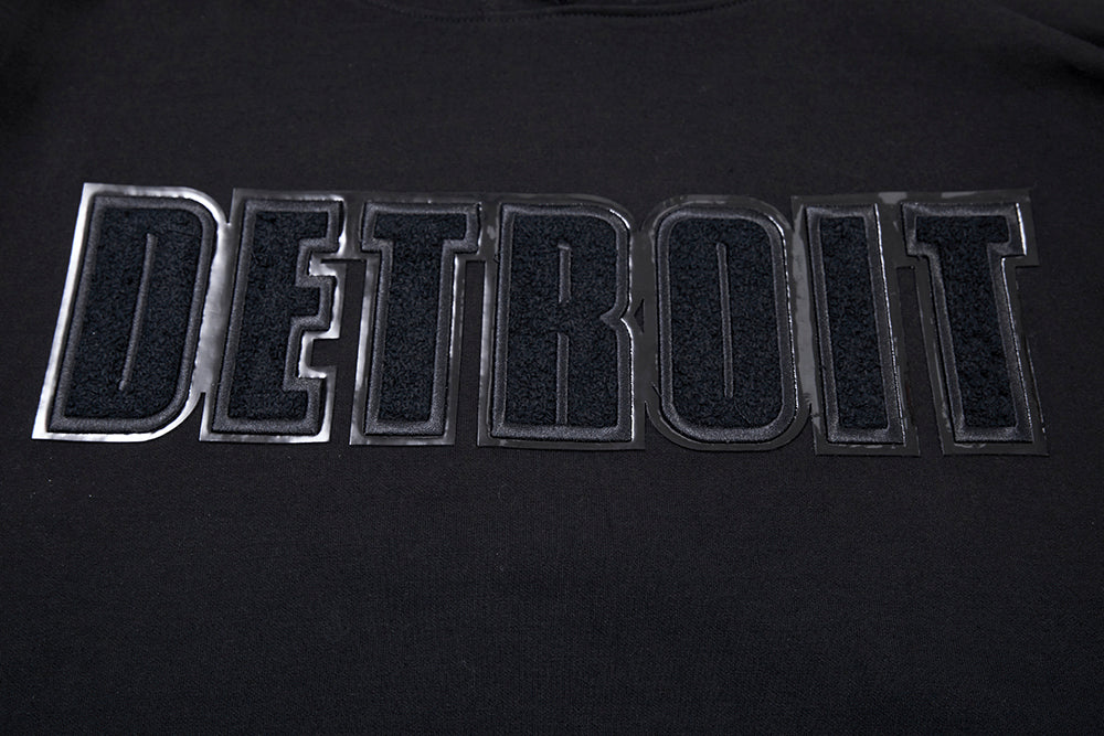 NFL DETROIT LIONS TRIPLE BLACK MEN'S PULLOVER HOODIE FDL5410282-3BK - Velora