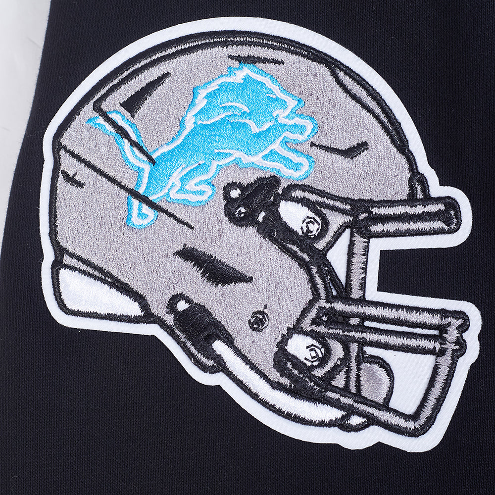 NFL DETROIT LIONS TEAM BADGE MEN'S RIB FLC PO HOODIE FDL5411045-BGY - Velora