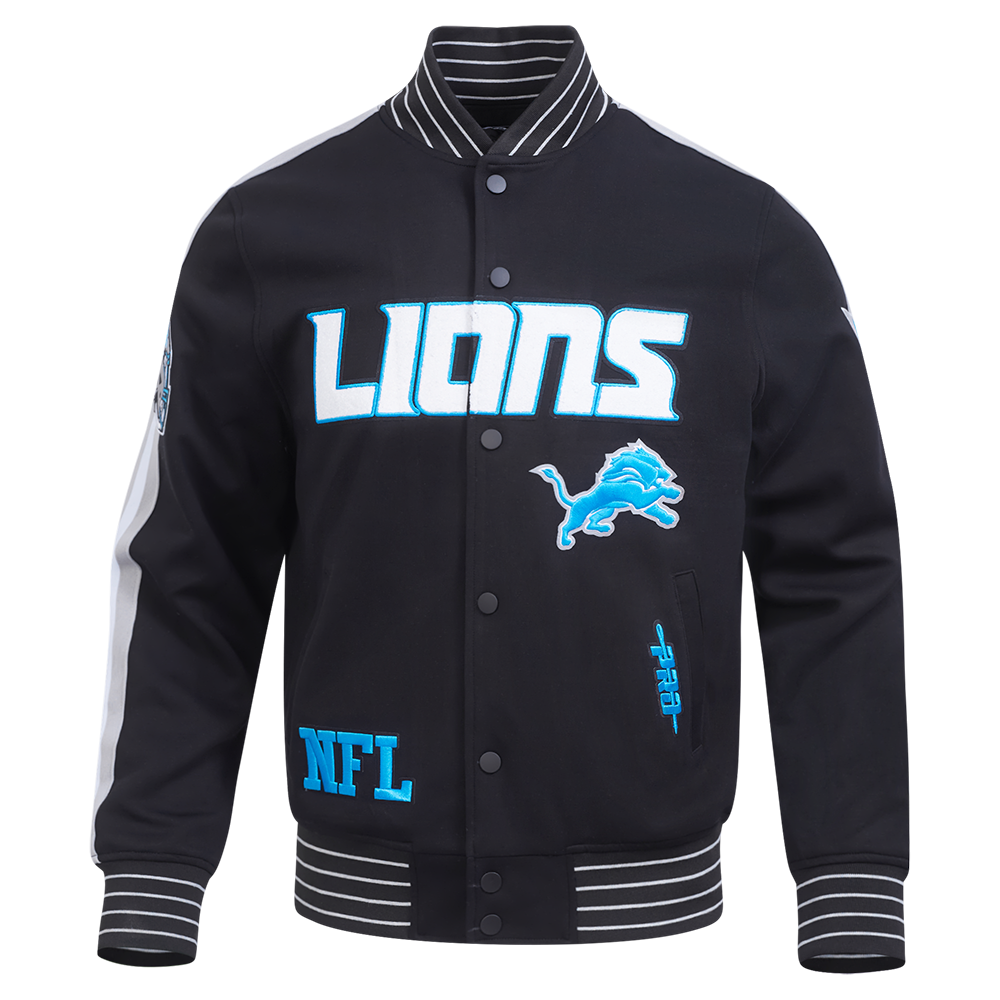 NFL DETROIT LIONS PRO GAME DAY MEN'S DBL KNIT JACKET FDL6411194-BSW - Velora