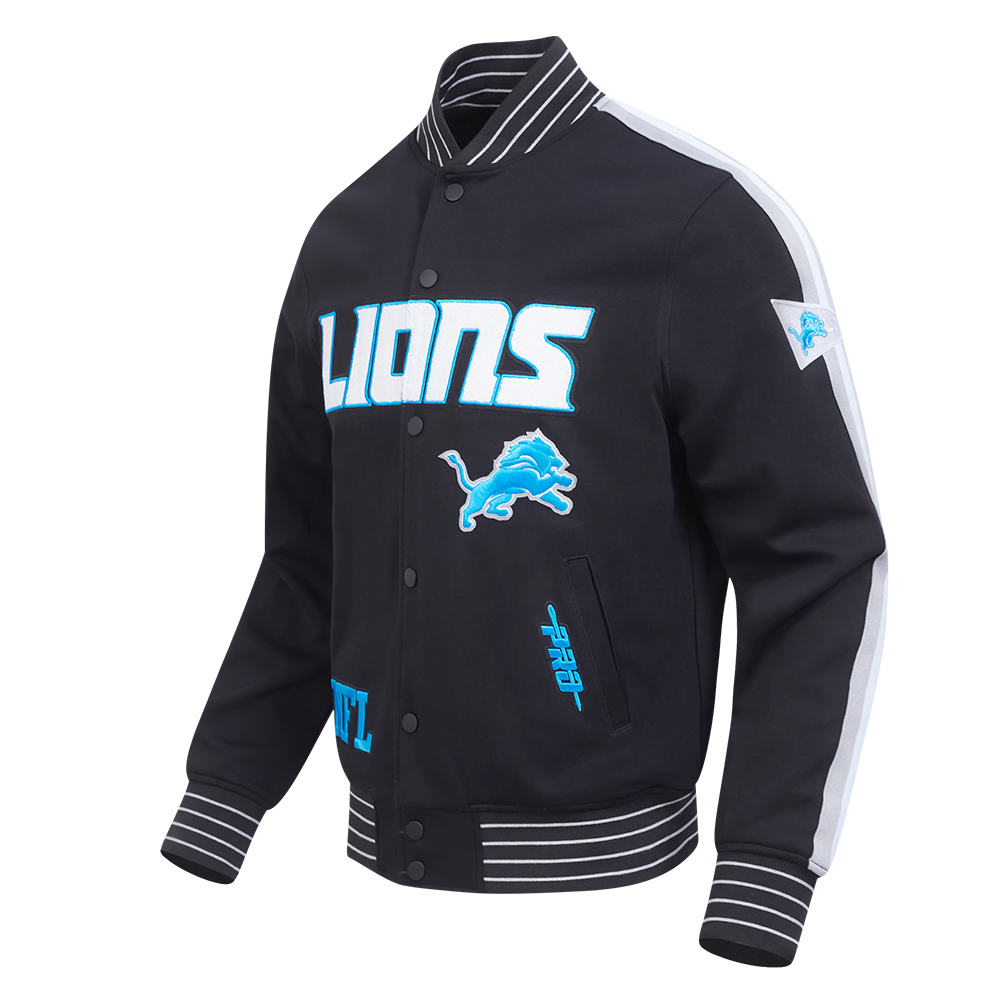 NFL DETROIT LIONS PRO GAME DAY MEN'S DBL KNIT JACKET FDL6411194-BSW - Velora