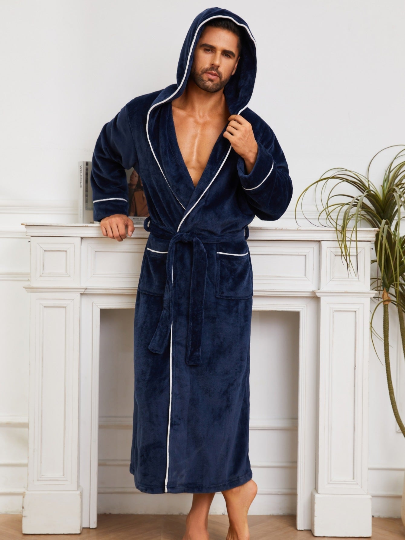 Fashion Men's Flannel Bathrobe Pajamas Women - Velora