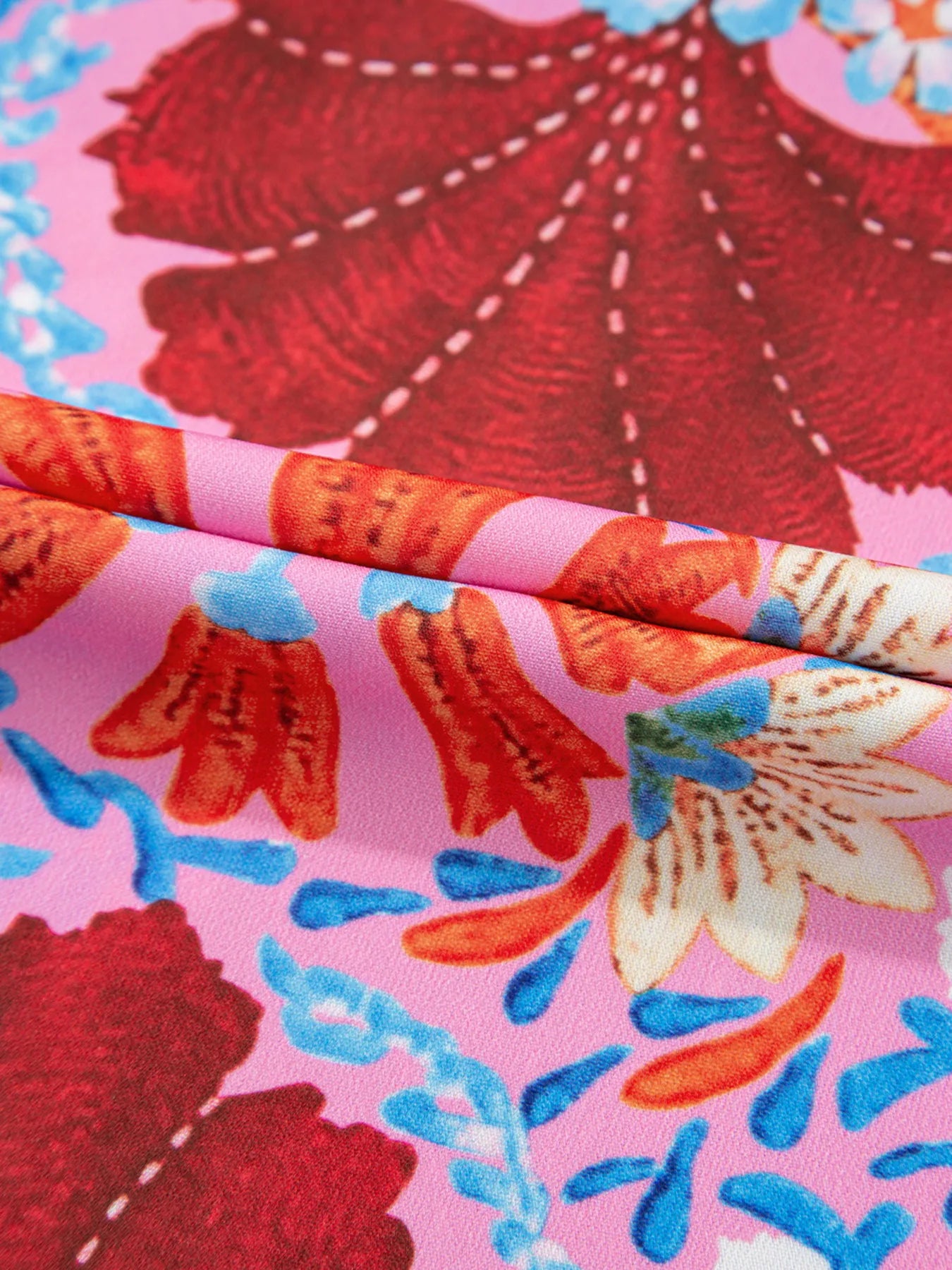 Floral Print Tie Front Midi Dress - Velora Luxury Fashion