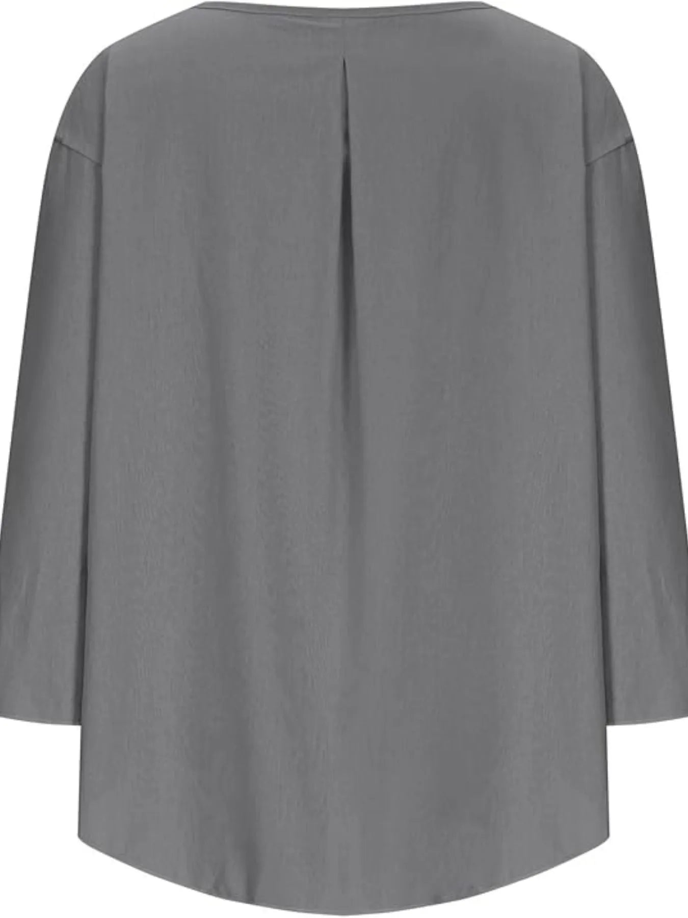 Full Size Round Neck Relaxed Fit Blouse Plus Size - Velora Luxury Fashion