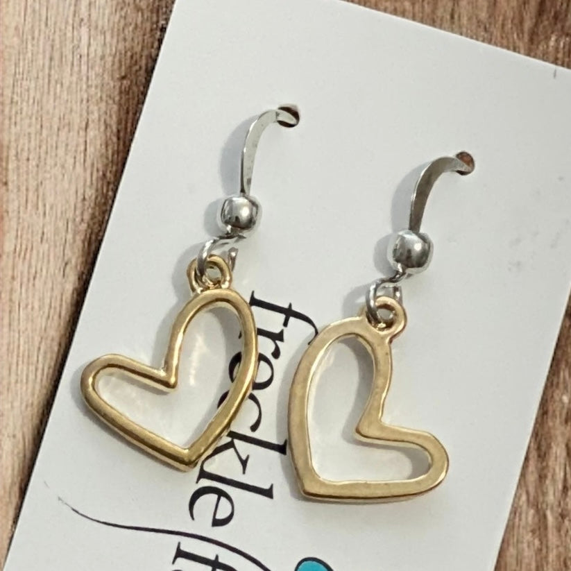 Open Heart Hook Earrings - Velora