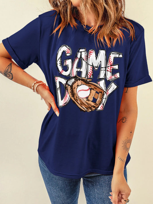 GAME DAY Graphic Short Sleeve T Shirt - Velora Luxury Fashion