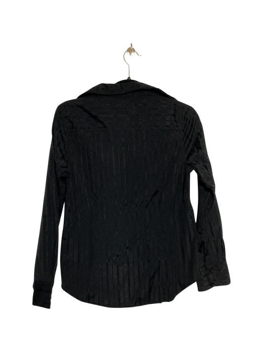 GEORGE Regular fit Button-down Top in Black - XS - Velora