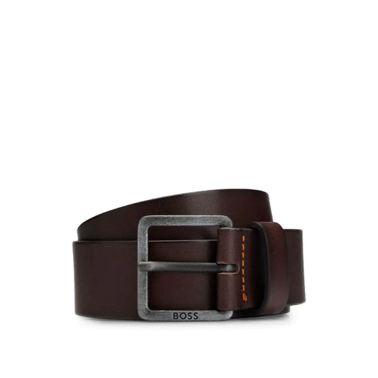 Executive Chestnut Italian Leather Belt - US 42, EU 110