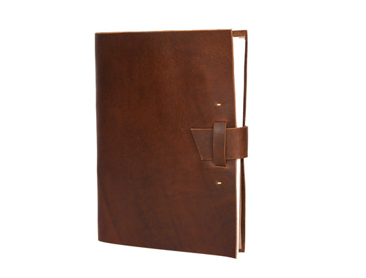 Genuine Top Grain Leather Sketchbook (11" X 8", 96 Pages) - Velora Luxury Fashion