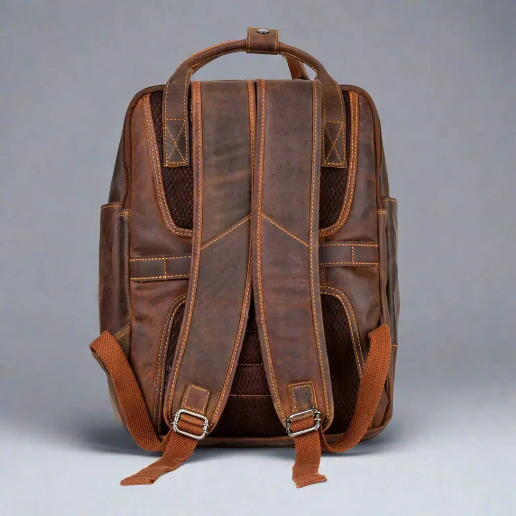 Greenwood Leather Backpack with Reinforced Laptop and Tablet Compartments Boutique of Leathers/Open Road