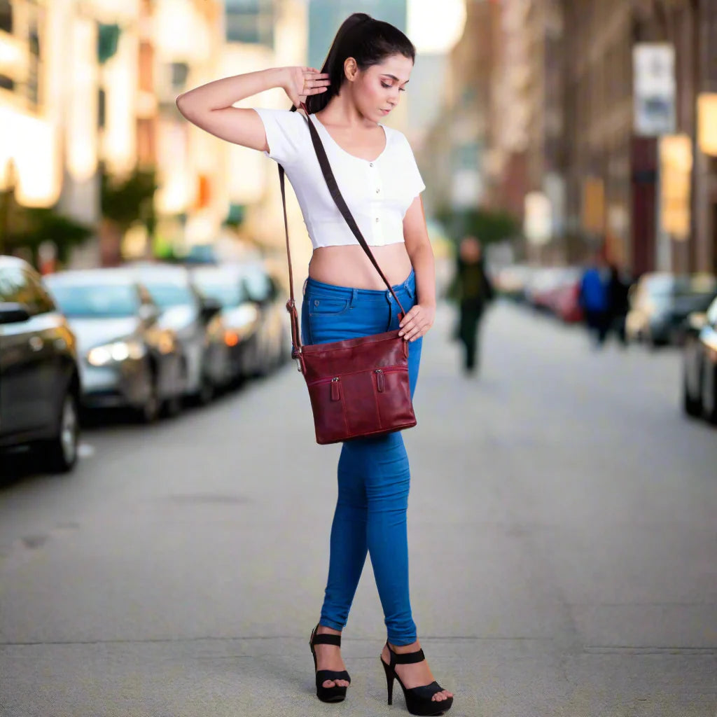 Greenwood Leather Crossbody Bag - Velora Luxury Fashion