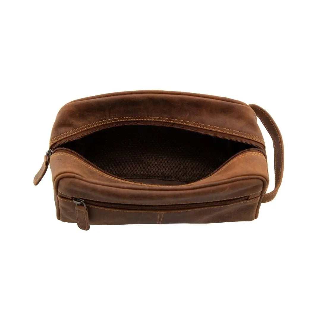 Greenwood Leather Geelong Toiletry Bag - Velora Luxury Fashion