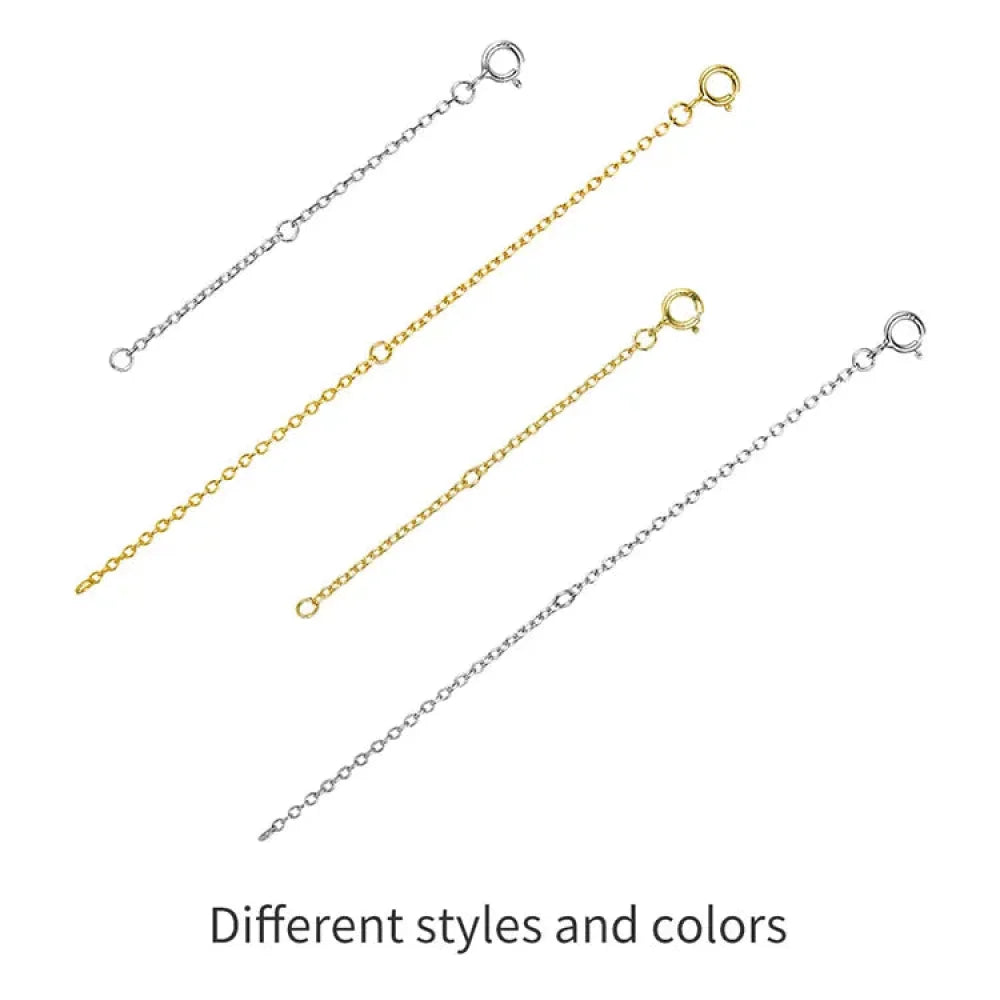 14K Gold Plated 925 Sterling Silver Necklace Extension Chains With Lobster Clasps For Diy Jewelry Making - Velora