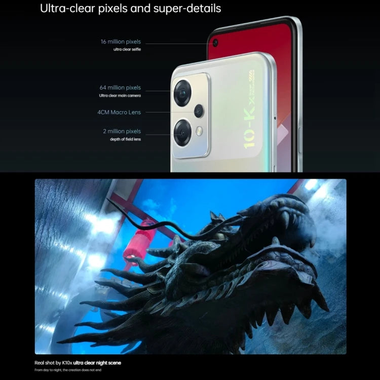 OPPO K10x 5G 8GB 128GB 64MP Camera 5G Play Triple Rear Cameras, Side Fingerprint 6.59 Inch oppo Mobile Phone - Velora