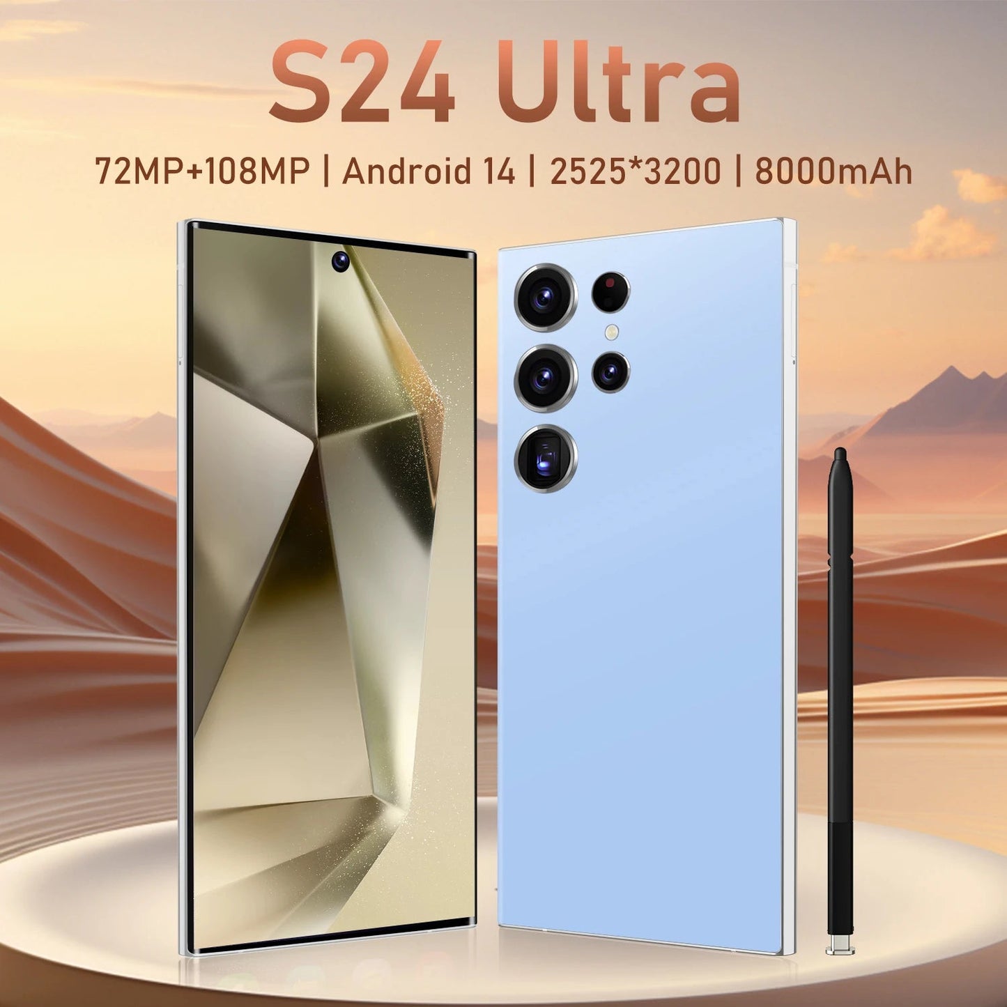 Hot Selling S24 Ultra 5G 7.3-Inch HD Screen Original Smart Phone High Quality Sound Smartphones Equipped with Stereo Speakers - Velora