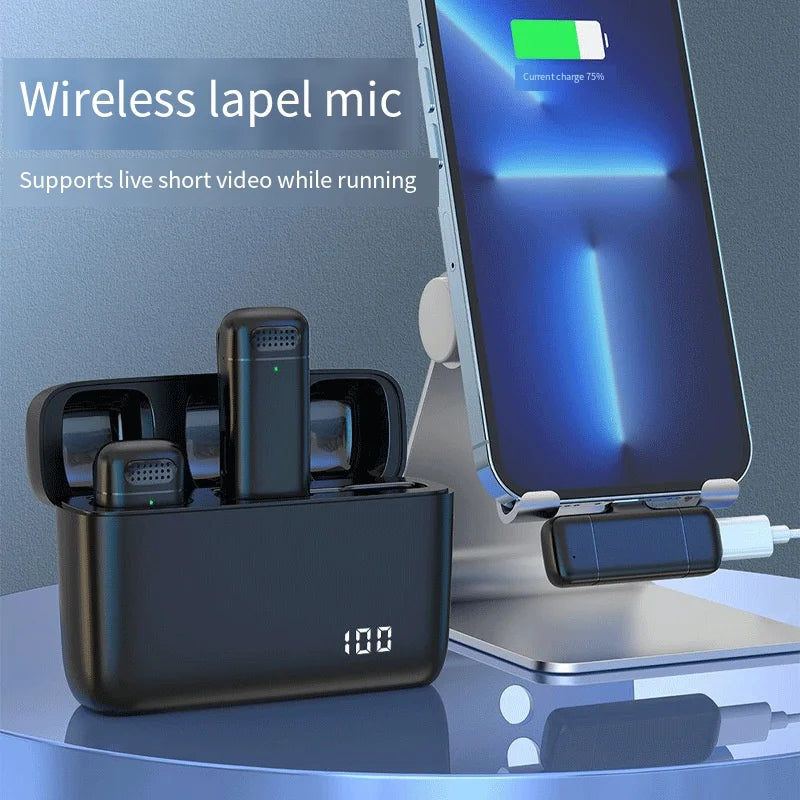 Portable Plug-Play Noise Cancelling Technology Lavalier Microphone for Type-C Phnoe and IPhone Lighting Interface in Stock - Velora
