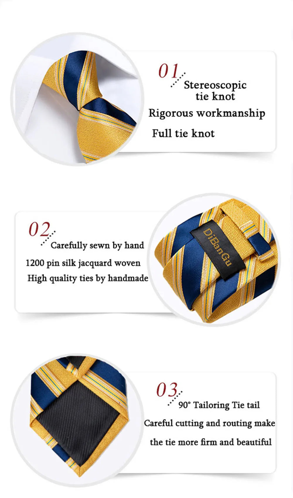 Blue Royal Dot Pliad Mens Tie set with Silver Clip and Ring Business Wedding Party Accessories 8cm Necktie Handkerchief Cufflink - Velora