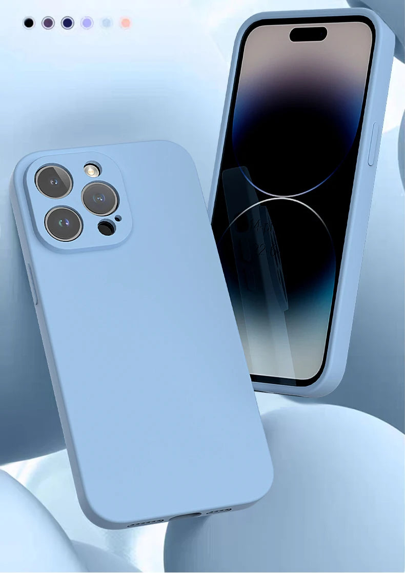 Free Sample Liquid Silicone Mobile Phone Case Cell Phone Cover for iPhone 15 16 14 13 12 11 Pro Max Phone Accessories - Velora