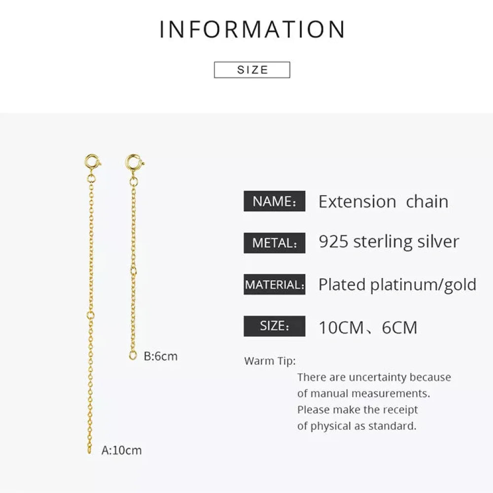 14K Gold Plated 925 Sterling Silver Necklace Extension Chains With Lobster Clasps For Diy Jewelry Making - Velora