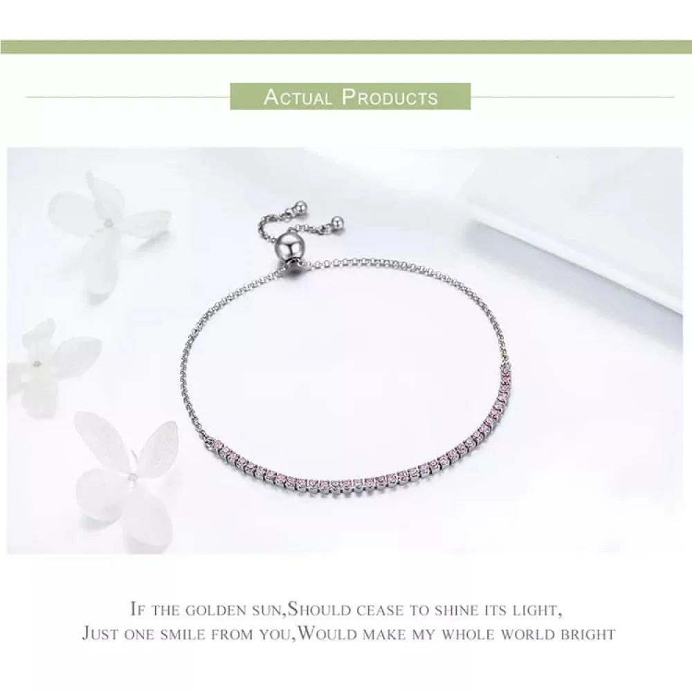 14K Gold Plated Cz Tennis Bracelet | Adjustable 925 Sterling Silver Slider Bracelet For Women | Wedding Jewelry Gift - Velora