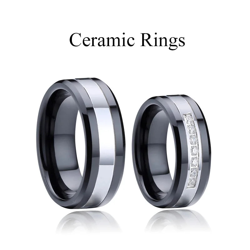 Pure Handmade Hammered 18K Gold Plated Wedding Rings Men & Women Stainless Steel Jewelry for Couples Valentine's Day Gifts - Velora