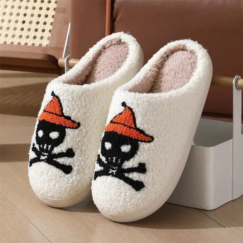 Halloween Slippers – Plush Anti-Slip Warm Slippers for Men & Women - Velora