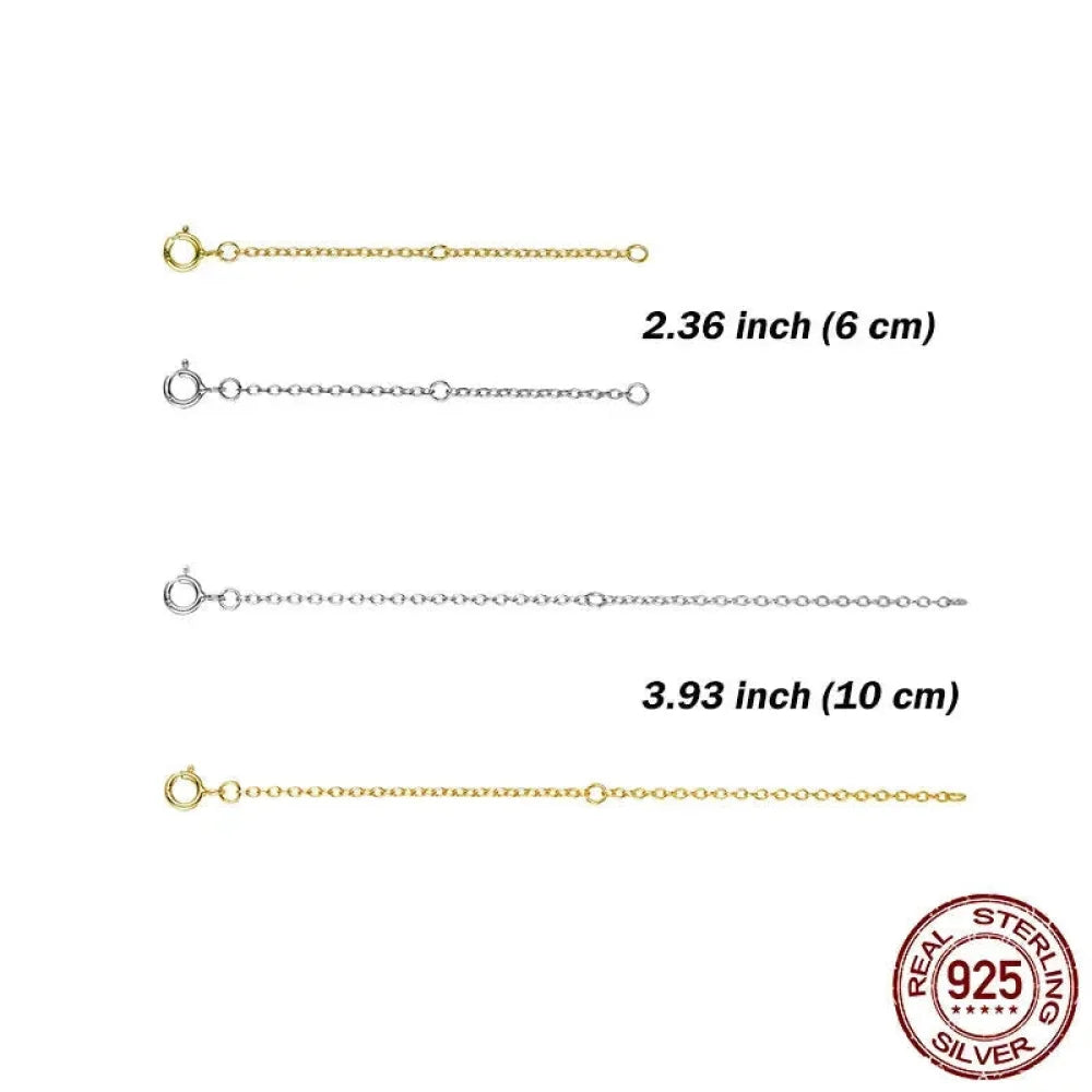 14K Gold Plated 925 Sterling Silver Necklace Extension Chains With Lobster Clasps For Diy Jewelry Making - Velora