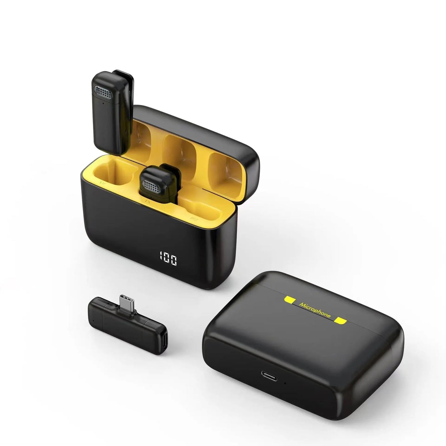 Portable Plug-Play Noise Cancelling Technology Lavalier Microphone for Type-C Phnoe and IPhone Lighting Interface in Stock - Velora