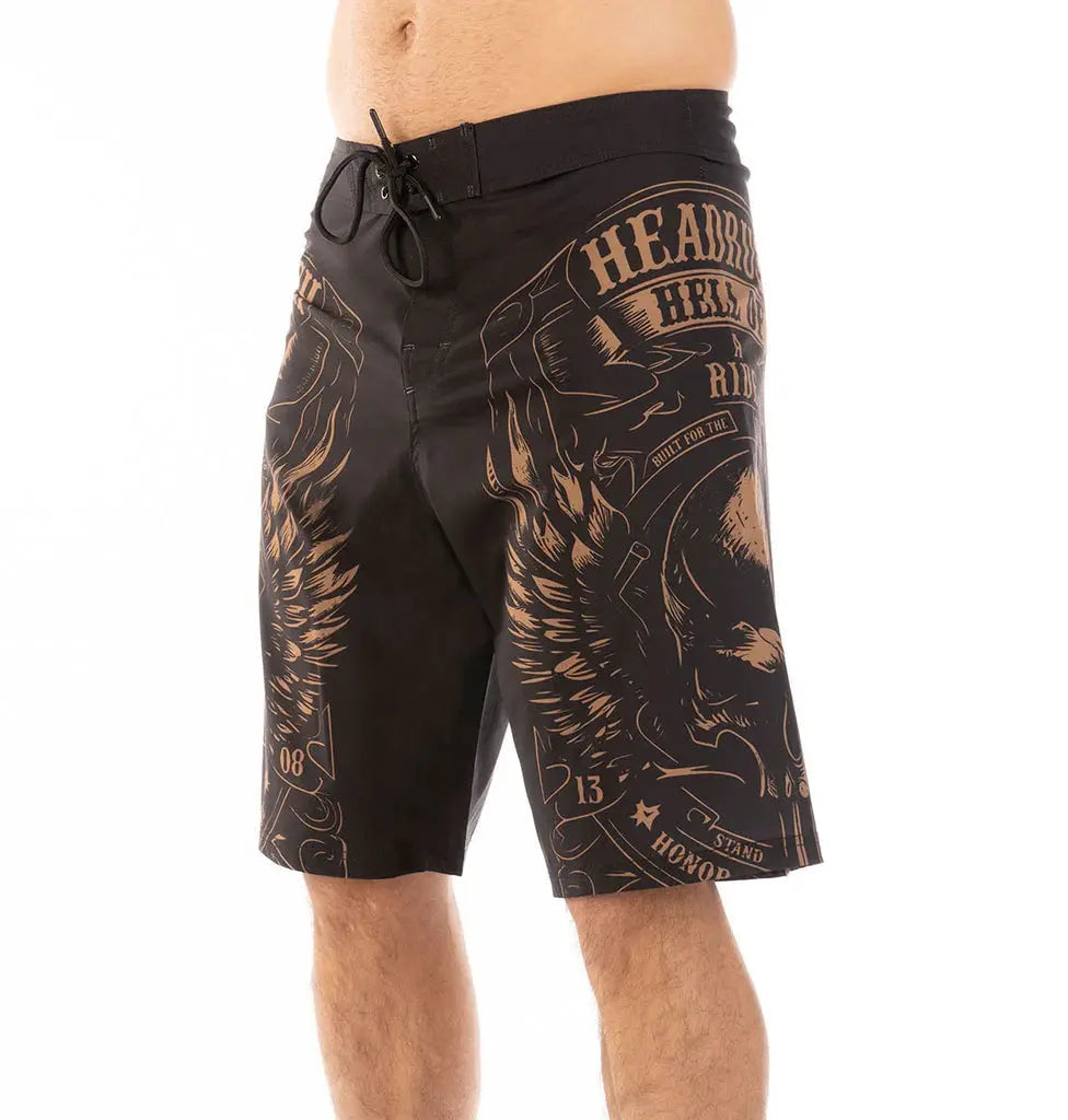 Headrush Men's Biker Wings Board Shorts Boutique of Leathers/Open Road