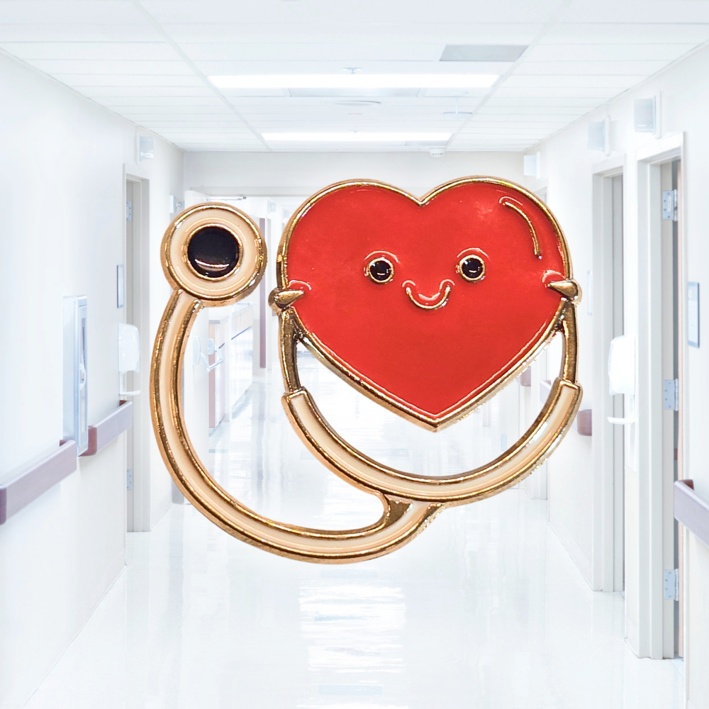 Heart Shaped Stethoscope | Collectible Pin - Velora