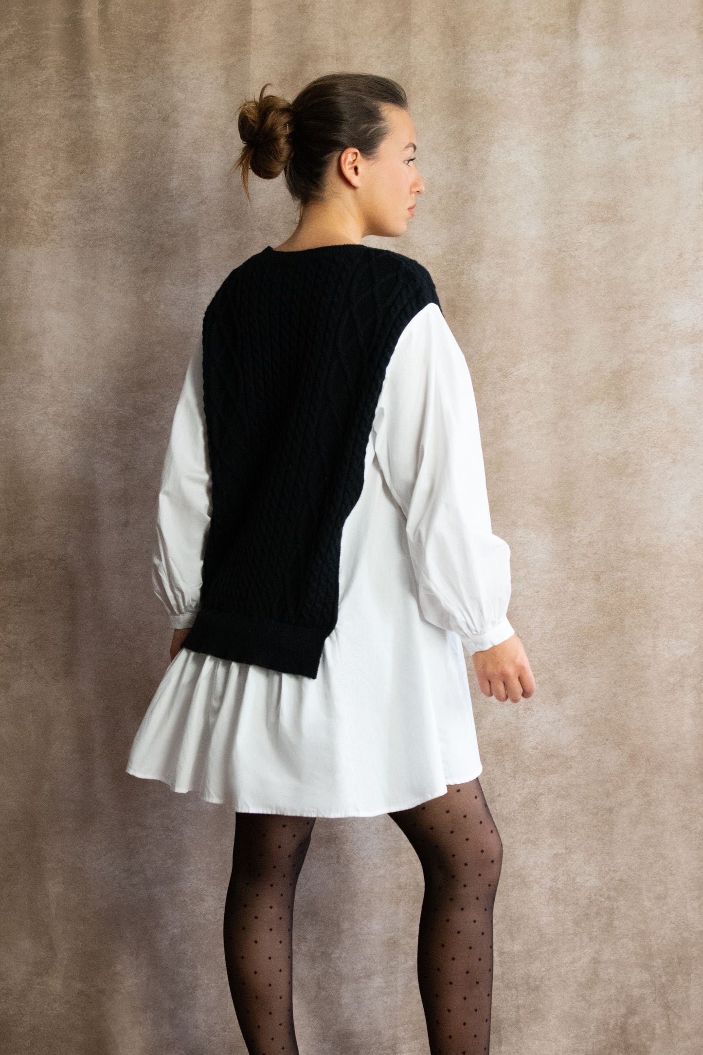 Helga Oversized Cable Knit Tunic Dress