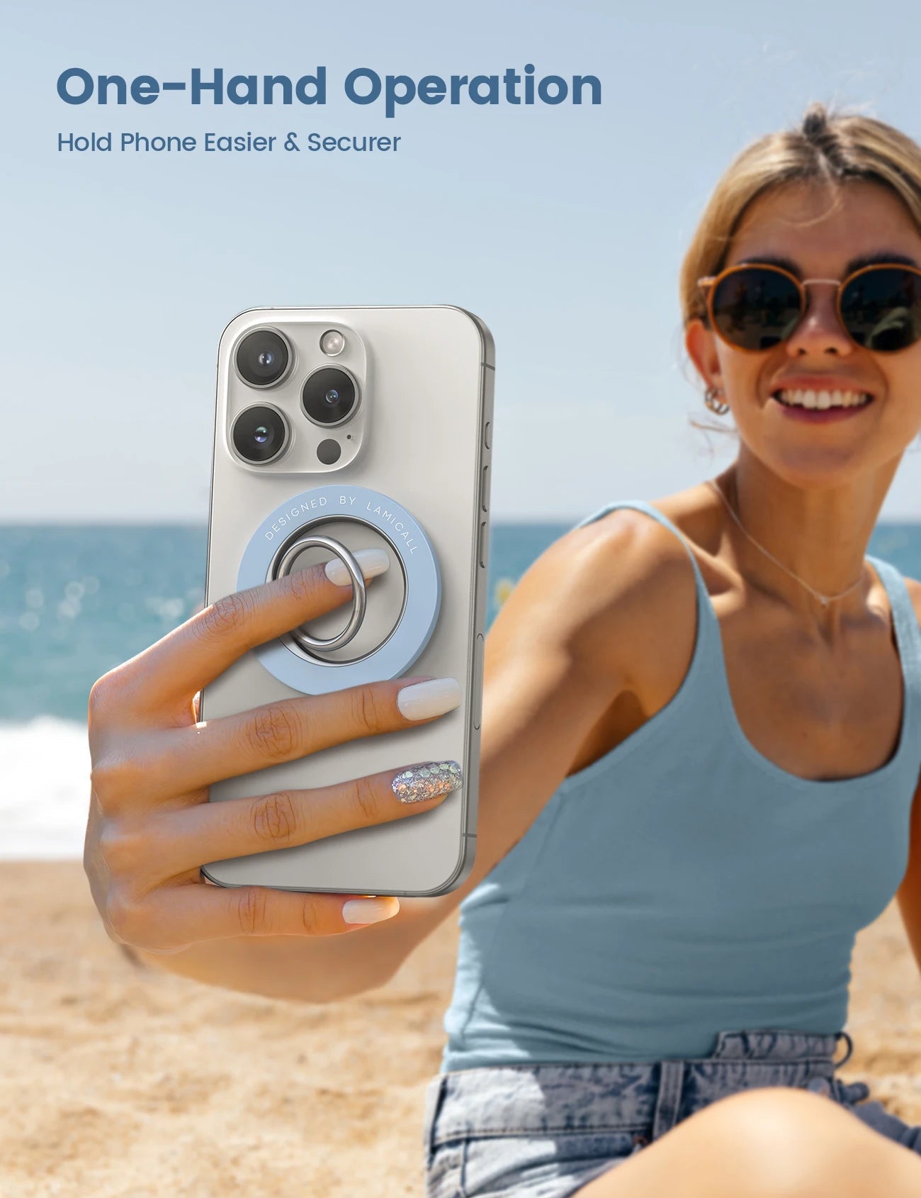 360° Adjustable Phone Ring with Magnetic Suction for iPhone and Android, Provides Best Viewing Angle - Velora