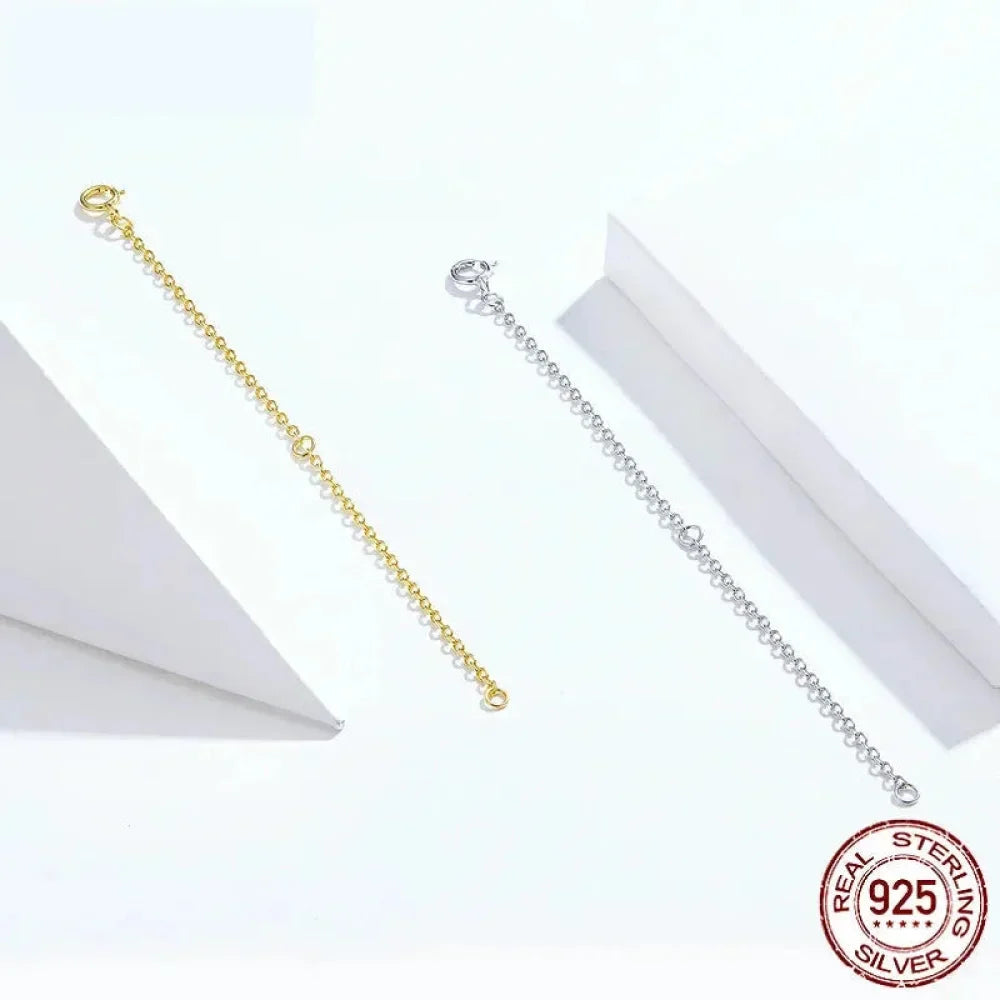 14K Gold Plated 925 Sterling Silver Necklace Extension Chains With Lobster Clasps For Diy Jewelry Making - Velora