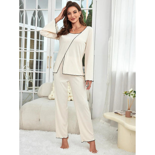 Homewear Suit Long-sleeved Pajamas For Women EX-STOCK Canada
