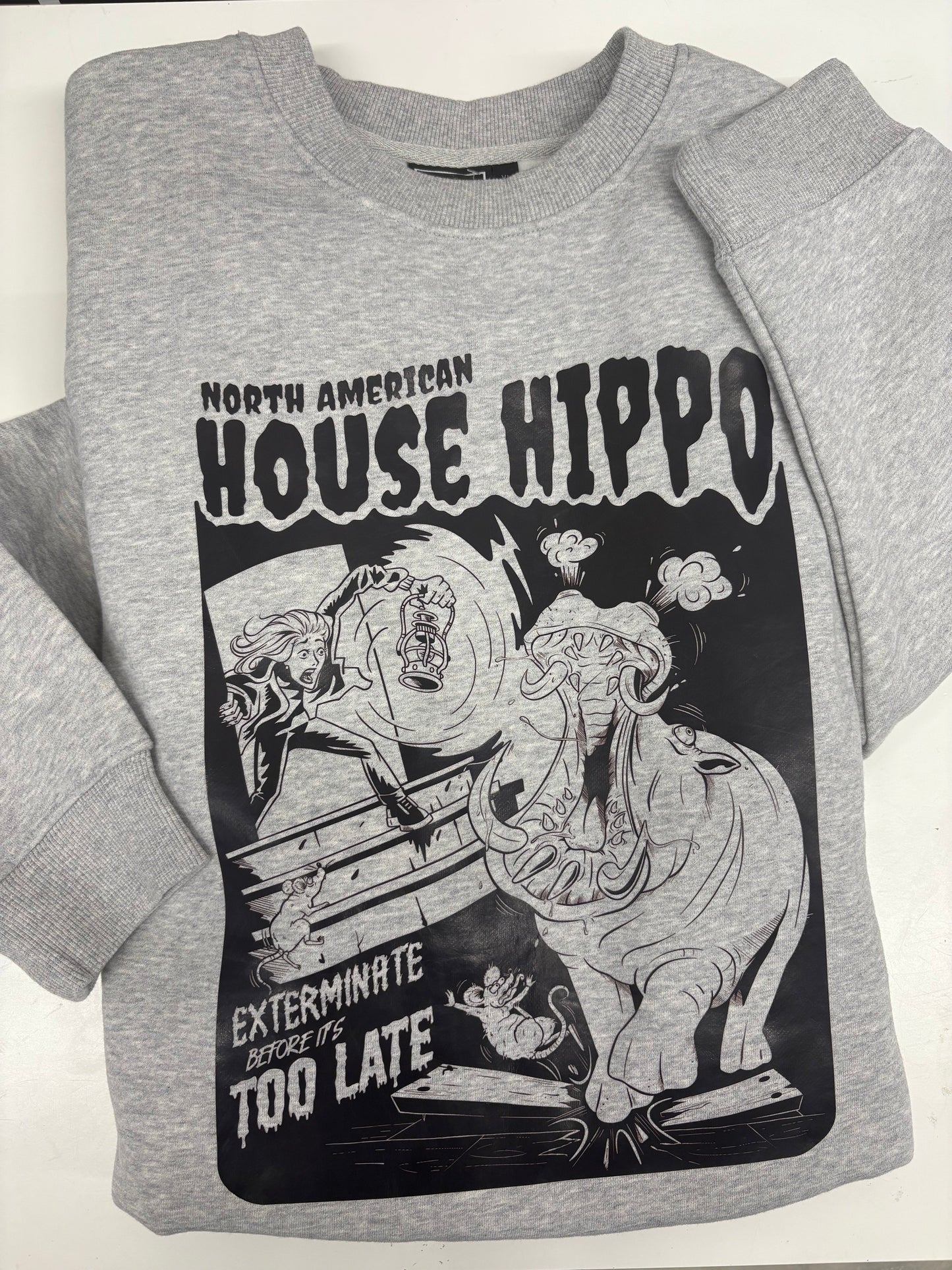 House Hippo Crewneck - Velora Luxury Fashion