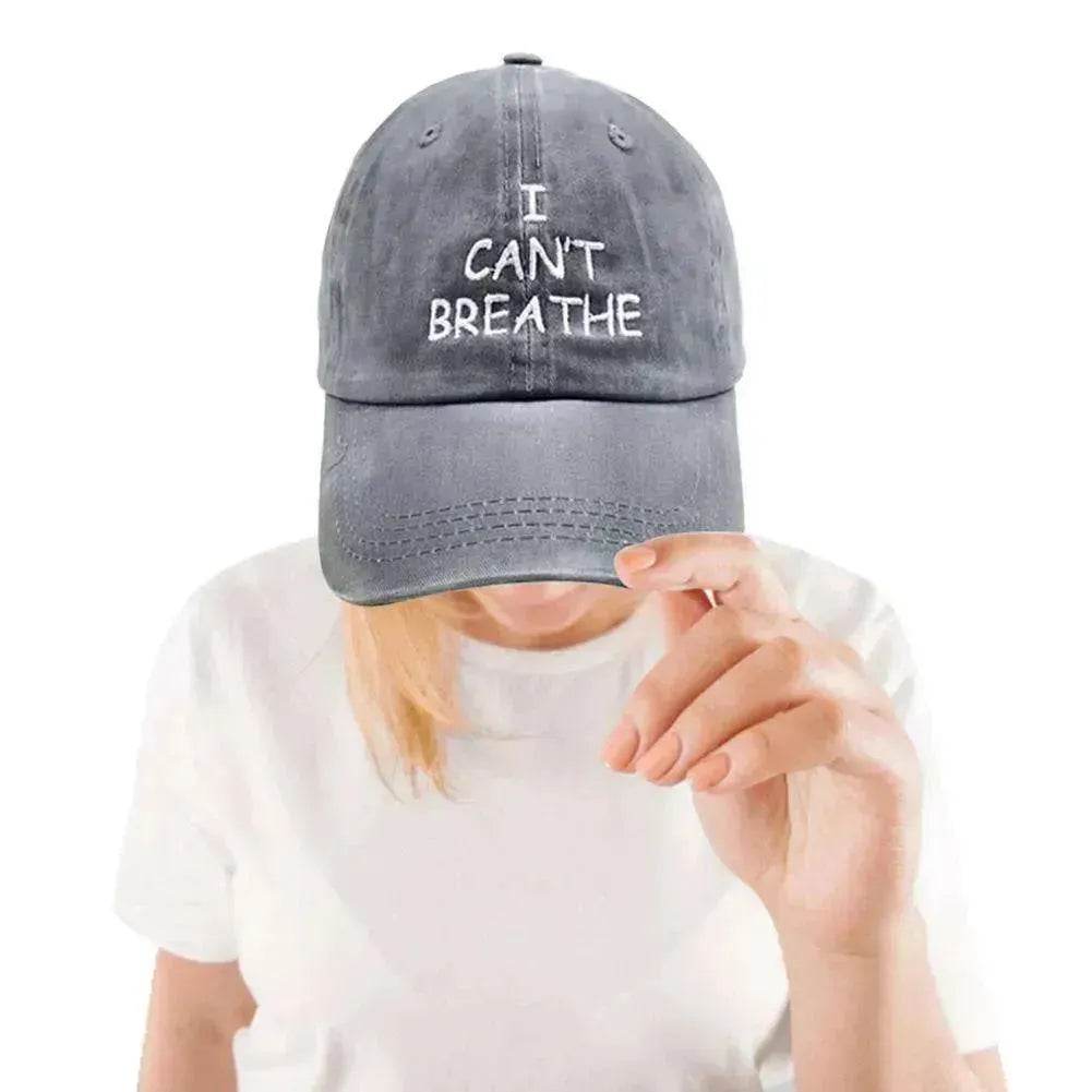 I can't breathe embroidered baseball caps - Velora